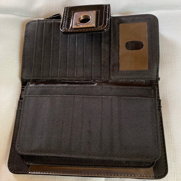 Black Wallet with Silver Hardware - Picture 3 of 5